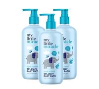 My Little Miracle Splashy Baby Bath, Gentle Daily Care Formula, Ideal for Sensitive Skin, Baby Bubble Bath 500ml 3-Pack