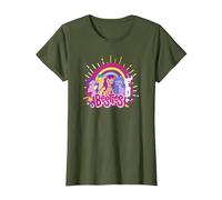 My Little Pony: A New Generation Besties Group Rainbow T-Shirt, Women, Olive Green, Medium