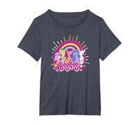 My Little Pony: A New Generation Besties Group Rainbow T-Shirt, Women's Plus, Heather Blue, 2X