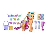 My Little Pony: A New Generation Rainbow Reveal Sunny Starscout - 15 cm Orange Pony Toy with Rainbow Braid, 17 Accessories Multicolor F1794
