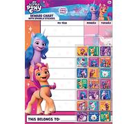 My Little Pony A3 Reward Chart Includes 56 Sparkly Stickers | Wipe-Clean Chart | Official Licensed Product | Stickers are Reusable on Non-Porous Surfaces | Great for Girls Age 3+ | Kids Reward Chart