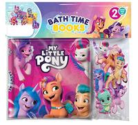 My Little Pony Bath Time Books - Activity Books for kids, Bath book, 6 Padded suction cups, 1 Mesh bag
