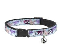My Little Pony Breakaway Cat Collar | My Little Pony Four Ponies and Rainbows Multi Pastel Durable Adjustable Bell ID Tag Ring