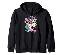 My Little Pony Christmas All I Want Is A pony Vintage Poster Zip Hoodie