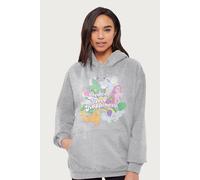 My Little Pony Clover Trio Peace Love Happiness Hooded Sweatshirt in Mid Grey | Size: 2XL My Little Pony Mid Grey 2XL