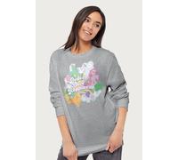 My Little Pony Clover Trio Peace Love Happiness Sweatshirt in Mid Grey | Size: 2XL My Little Pony Mid Grey 2XL