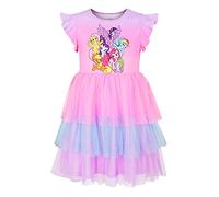 My Little Pony Dress - Character Group Party Dress for Little and Big Girls 4-16, Pink Blue Purple, Large, Pink Blue Purple, L