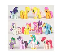 My Little Pony Figures Toys Mini Unicorn Fluttershy Rainbow Dash 12PC Bundle Set