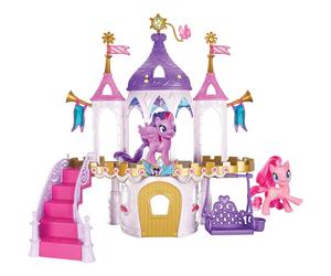 My Little Pony Friendship Castle Playset Including Twilight Sparkle and Pinkie Pie 3-inch Pony Figures with Brushable Hair and 16 Accessories