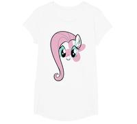 My Little Pony: Friendship is Magic Fluttershy Big Face T-Shirt, Girls, White, X-Small