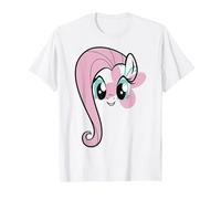 My Little Pony: Friendship is Magic Fluttershy Big Face T-Shirt, Men, White, 5X-Large