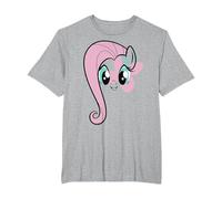 My Little Pony: Friendship is Magic Fluttershy Big Face T-Shirt, Men's Big and Tall, Heather Grey, 6X Tall