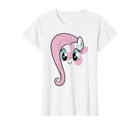 My Little Pony: Friendship is Magic Fluttershy Big Face T-Shirt, Women, White, Medium