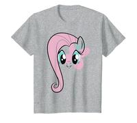 My Little Pony: Friendship is Magic Fluttershy Big Face T-Shirt, Youth, Heather Grey, 3T