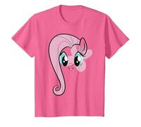 My Little Pony: Friendship is Magic Fluttershy Big Face T-Shirt, Youth, Pink Heather, Large