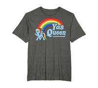 My Little Pony: Friendship is Magic Rainbow Dash Yas Queen T-Shirt, Men's Big and Tall, Asphalt Grey, 5X Tall