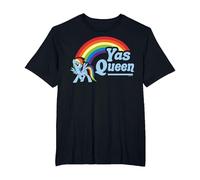 My Little Pony: Friendship is Magic Rainbow Dash Yas Queen T-Shirt, Men's Big and Tall, Black, 3X Tall
