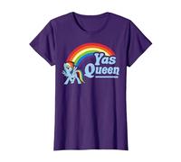 My Little Pony: Friendship is Magic Rainbow Dash Yas Queen T-Shirt, Women, Purple, Medium
