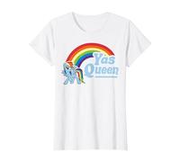 My Little Pony: Friendship is Magic Rainbow Dash Yas Queen T-Shirt, Women, White, X-Large