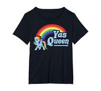 My Little Pony: Friendship is Magic Rainbow Dash Yas Queen T-Shirt, Women's Plus, Black, 6X