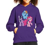 My Little Pony Friendship is Magic Trio Kid's Hooded Sweatshirt Purple