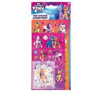 My Little Pony Assorted Sticker Pack | Includes 3 Types of Stickers | Official Licensed Product | Reusable on Non-Porous Surfaces | Great for Girls Age 3+ | Use for Gifts, Decoration and Scrapbooking