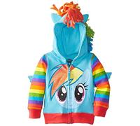 My Little Pony Girls' Rainbow Dash Blue Multi Cosplay Hoodie, 12-14