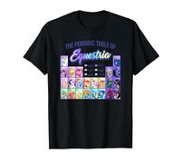 My Little Pony Group Shot Periodic Table of Equestria T-Shirt, Men, Black, Medium