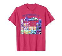 My Little Pony Group Shot Periodic Table of Equestria T-Shirt, Men, Red Heather, 3X-Large