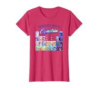 My Little Pony Group Shot Periodic Table of Equestria T-Shirt, Women, Red Heather, 3X-Large