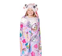 My Little Pony Hooded Throw Blanket, Soft Silk Touch Poncho Cape, Plush Blanket with Character Hood, Cozy and Lightweight, 40x50 inches