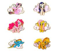 My Little Pony Interactive Mystery Enamel Pin Blind Box Series, Applejack, Fluttershy, Pinkie Pie, Rainbow Dash, Rarity, Twilight Sparkle