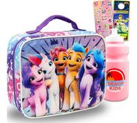 My Little Pony Lunch Box Set - Bundle with "MLP" Insulated Lunch Bag, Water Bottle, Stickers, More | My Little Pony Lunchbox for Girls, Kids, Women