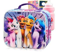 My Little Pony Lunch Box Set - Bundle with "MLP" Insulated Lunch Bag, Water Bottle, Stickers, More | My Little Pony Lunchbox for Girls, Kids, Women