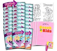 My Little Pony Mini Party Favors Set for Kids - 24 MLP Grab n Go Activity Play Packs Bundle with Coloring Book Pages, Stickers Loot Bags (My Little Pony Birthday Party Supplies)