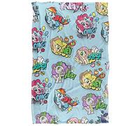 My Little Pony MLP Pop Art Pattern Super Soft Snuggle Blanket with Silky Touch - 91 x 147 cm
