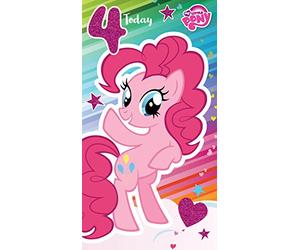 My Little Pony MP011 "Happy 4th Birthday. Hope Your Day Is Bursting With Fun!" Greeting Card