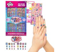 My Little Pony Nail Art Sticker Set - Bundle with 48 Press-On Nails for Birthday Supplies, Goodie Bags, and More Plus Stickers for Girls