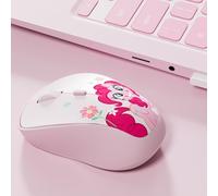 My Little Pony Pinkie Pie Rechargeable Wireless Mouse - 4-Button Silent Click Mouse with 3 Adjustable DPI (1000/1200/1600), 2.4GHz Wireless for Windows/Mac - Compact & Ergonomic Design, Pink
