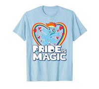 My Little Pony Pride Magic with Rainbow Dash T-Shirt, Men, Baby Blue, Medium