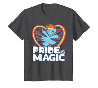 My Little Pony Pride Magic with Rainbow Dash T-Shirt, Youth, Dark Heather Grey, X-Small