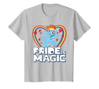 My Little Pony Pride Magic with Rainbow Dash T-Shirt, Youth, Silver Grey, Small