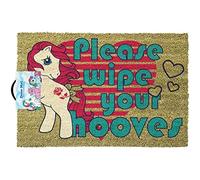My Little Pony Retro Please Wipe Your Hooves Doormat, Coir, Multi-Colour, 40 x 60 cm