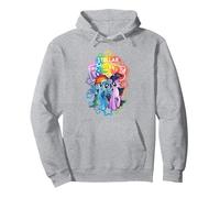 My Little Pony Stellar Friends Rainbow Dash Twilight Pullover Hoodie, Adult Unisex, Heather Grey, Large