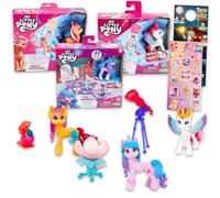 My Little Pony Toy Figures Set for Girls - Bundle with 2 MLP Cutie Mark Magic Dolls and Izzy Unicorn Tea Party with Accessories, Stickers, More | My Little Pony Figurine for Kids