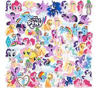 My Little Pony TV Friendship is Magic 50ct Vinyl Large Deluxe Stickers Variety Pack - Laptop, Water Bottle, Scrapbooking, Tablet, Skateboard, Indoor/Outdoor - Set of 50