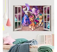 My Little Pony Wall Sticker - A New Generation Group Window Wall Decal Kids Art (90cm Width x 60cm Height)