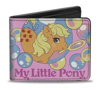 My Little Pony Wallet, Bifold, My Little Pony Two Pony Sunshine Bubbles and Logo Multi Color, Vegan Leather