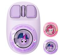 My Little Pony Wireless Mouse - Twilight Sparkle Edition, 3D Character Design Mouse with 1600 DPI, Dual-Mode (2.4GHz/Bluetooth), Ergonomic for Mac/Windows