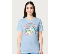 My Little Pony Women's Skydancer Starshine & Sunlight Rainbow Relaxed Fit T-Shirt in Light Blue | Size: Medium My Little Pony Light Blue M